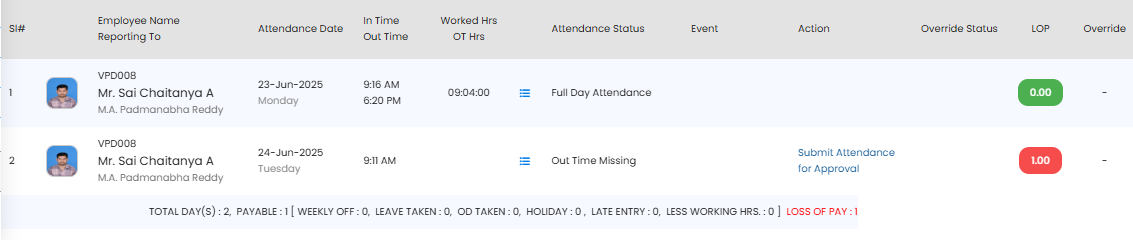 Real-Time Attendance Tracking